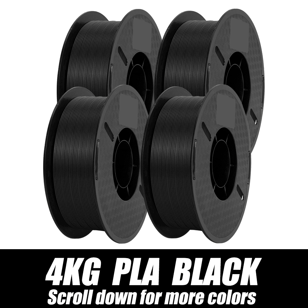 PLA Filament Black 1.75mm 1-12KG 1KG/Spool(2.2lbs) Dimensional ...
