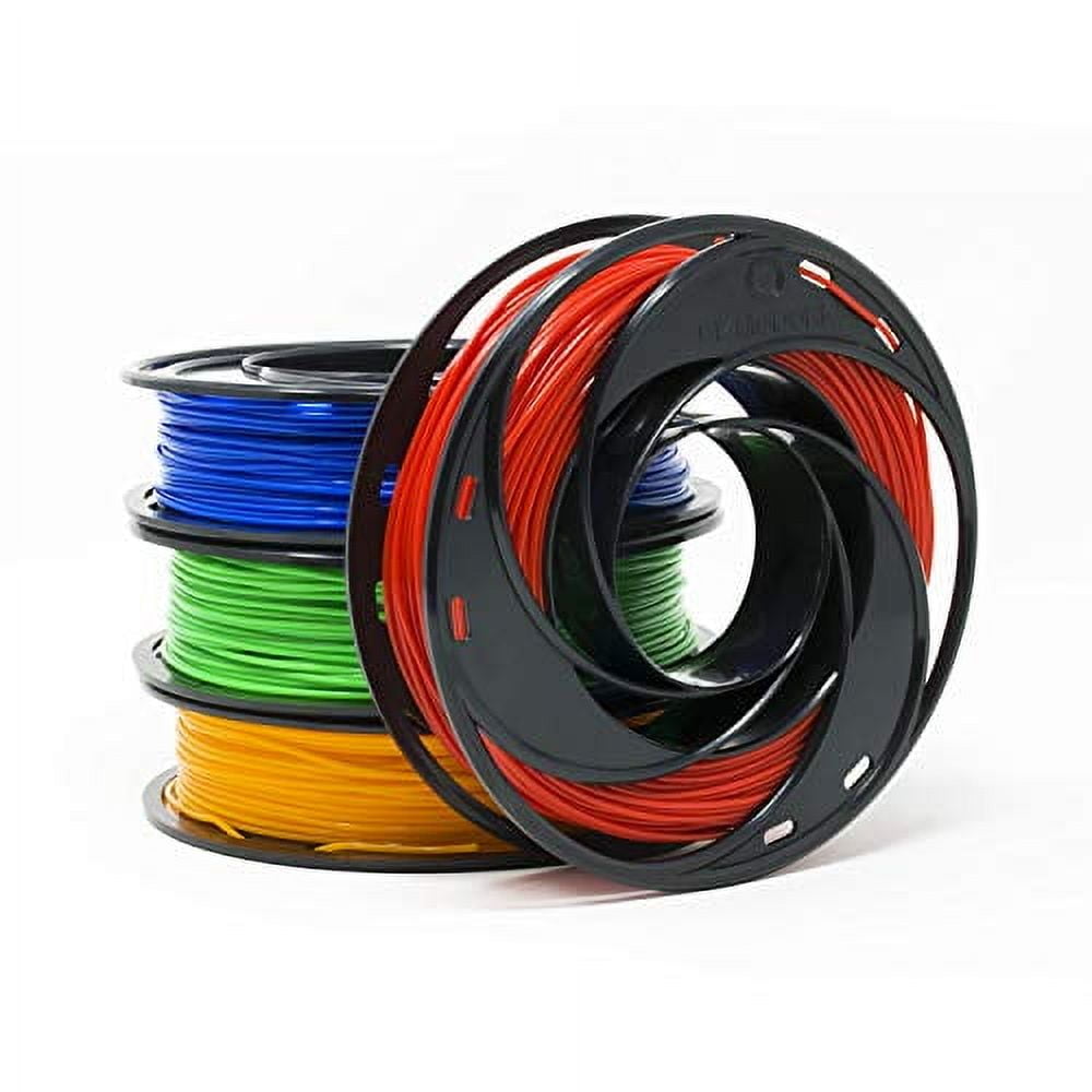 PLA Filament for 3D Printers 1.75mm 200g 4 Color Pack Blue Green Orange Red
