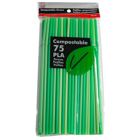 PLA Flexible Straws Eco-friendly Biodegradable 75 Pack