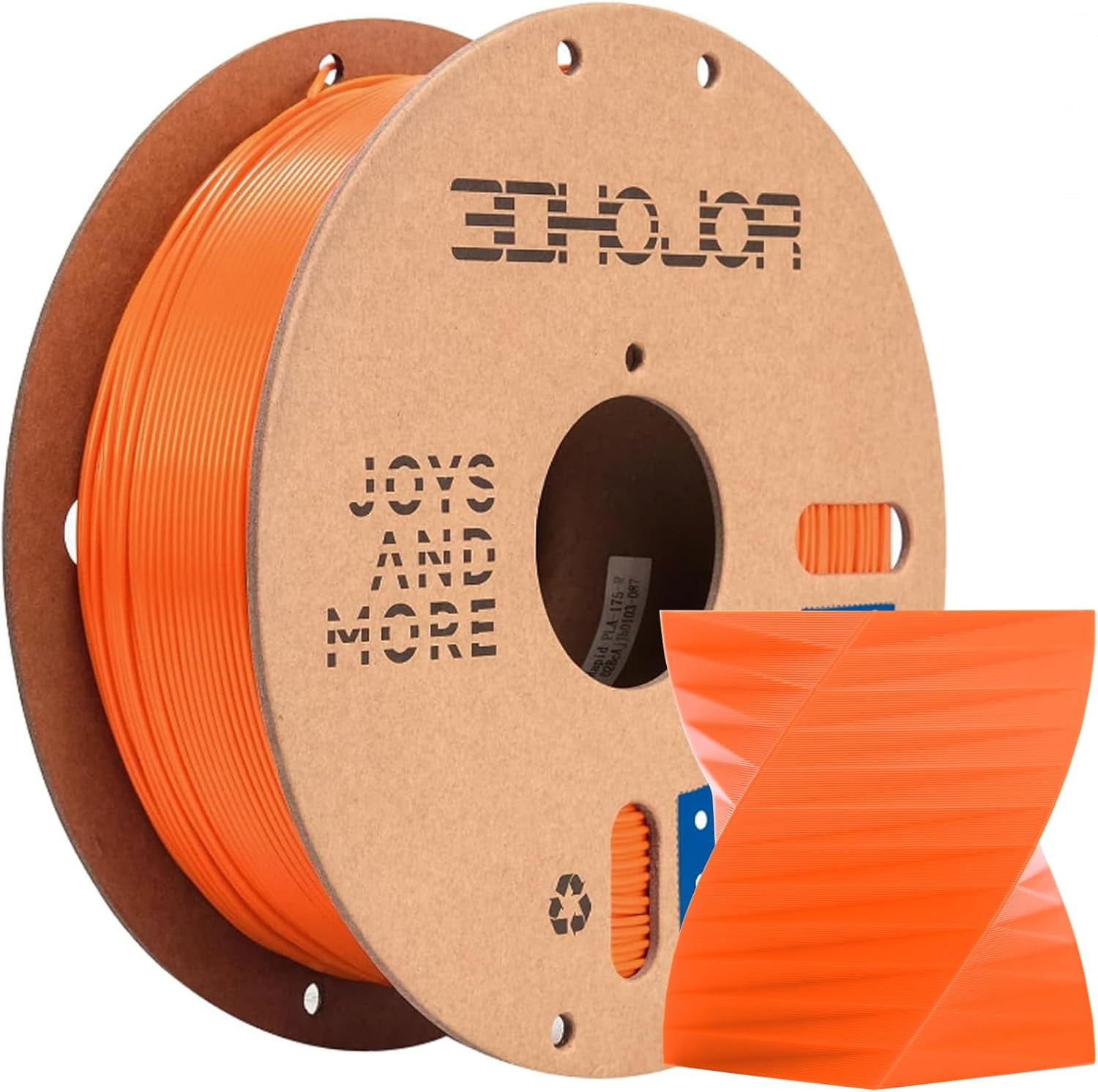 PLA High Speed Printer Filament 1.75mm 1kg Cardboard Spool (2.2lbs) Rapid PLA to 5X Faster Printing Filament Dimensional Accuracy +/- 0.02 mm Fits for Most FDM 3D Printer -Orange