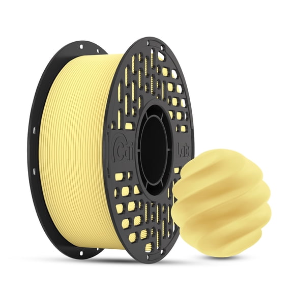 PLA Matte 3D Printer Filament, 1.75mm, Smooth Matte Finish, Easy to Print,Pudding Yellow