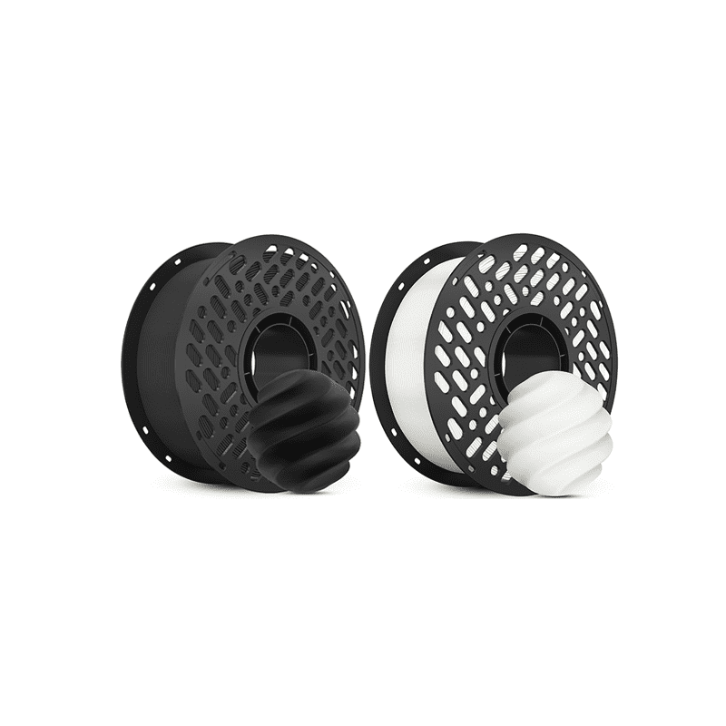 PLA Matte Filament Combo - Smooth & Subtle Finish for 3D Printing,White&Black