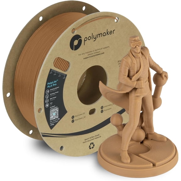 PLA PRO Filament 1.75mm Army Beige, Powerful PLA 3D Printer Filament 1kg - PolyLite 1.75 PLA Filament PRO Tough & High Rigidity 3D Printing Filament Army Beige