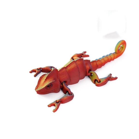 PLA Plastic 3D Printed Lizard Model 6 Colors Multi-jointed Animal Simulation Model Movable 17.5cm Articulated Fidget