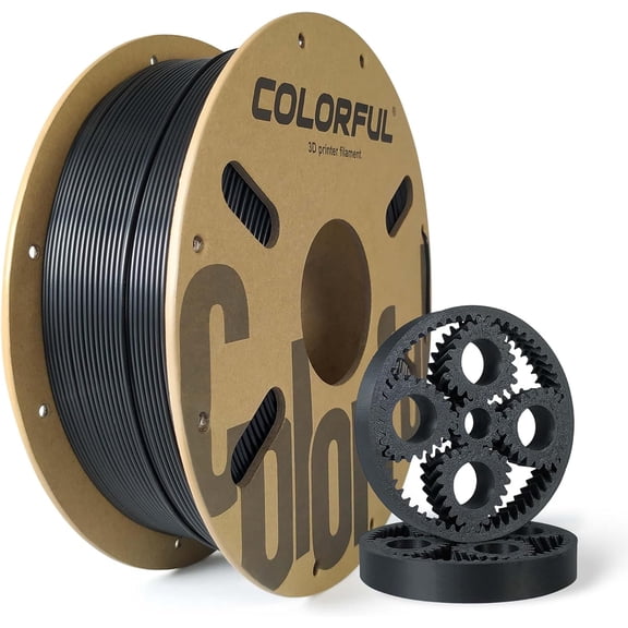  PLA Plus Filament 1.75mm for 3D Printer, Black  High Toughness, 0.05mm Precision, 1KG (2.2lbs) Roll, Eco-Friendly Cardboard Spool, Easy Printing for FDM Printers