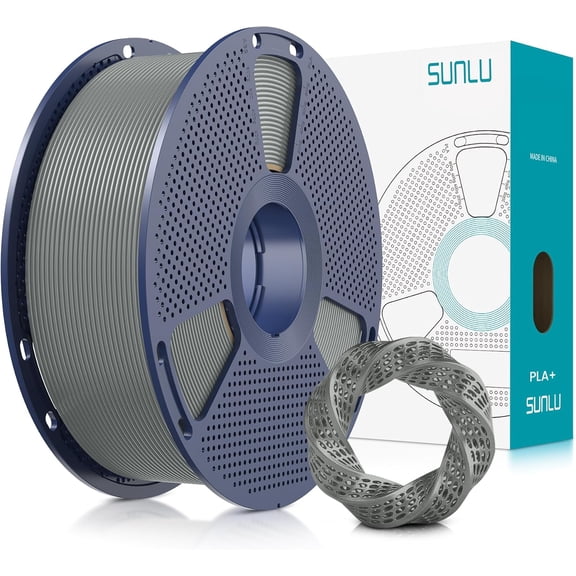 PLA Plus Filament 1.75mm Grey 1KG, Neatly Wound 3D Printer Filament 1.75mm, PLA+ 1000g, Dimensional Accuracy +/- 0.02 mm, Fit Most FDM 3D Printers, 1kg Spool (2.2lbs), Grey