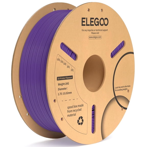 PLA Plus Filament 1.75mm Purple 1KG, PLA+ Tougher and Stronger 3D Printer Filament Dimensional Accuracy +/- 0.02mm, 1kg Spool(2.2lbs) Fits for Most FDM 3D Printers