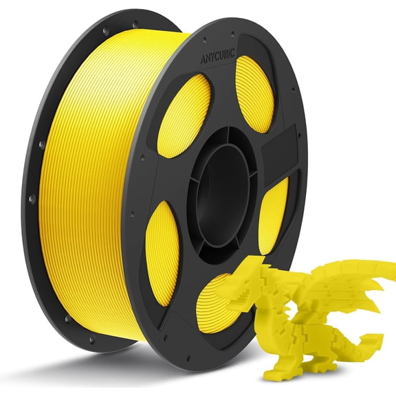 PLA Plus (PLA+), 3D Printer Filament 1.75mm, High Toughness 3D Printing Filament, Dimensional Accuracy +/- 0.02mm, Print with Most FDM 3D Printers, 1KG Reusable Spool, Vibrant Yellow