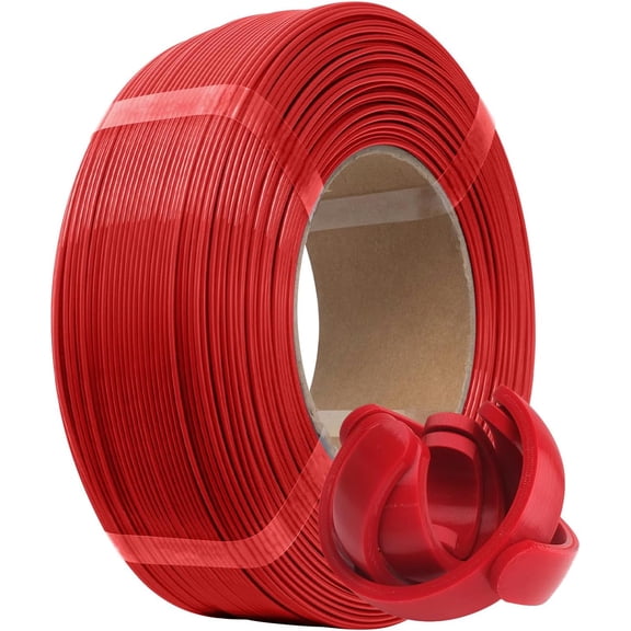 PLA+ Refilament 1.75mm, 3D Printer Refill PLA Plus, Dimensional Accuracy +/- 0.03mm, 1KG Spoolless 3D Printing Filament for 3D Printers, Fire Engine Red
