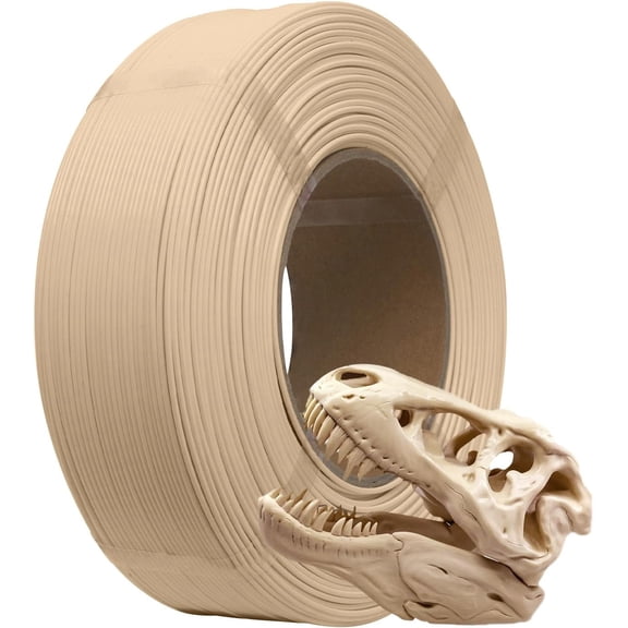 PLA+ Refilament 1.75mm, 3D Printer Refill PLA Plus, Dimensional Accuracy +/- 0.03mm, 1KG Spoolless Printing Filament for Printers, Bone White