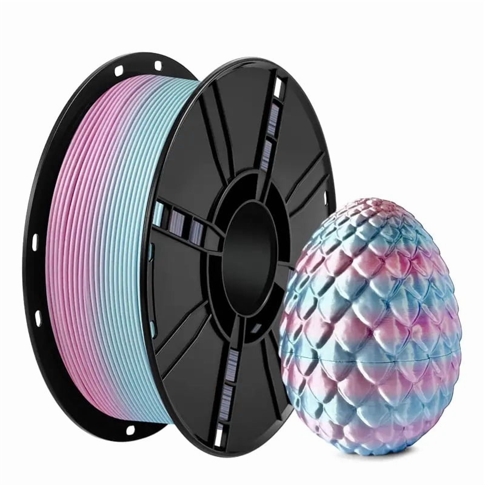 PLA Silk 3D Printer Filament 1.75mm, Dimensional Accuracy +/- 0.02 mm, 1KG Spool (2.2lbs) Fits Most FDM 3D Printers