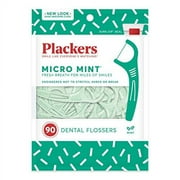 PLACKERS Micro Mint Freshens Breath, Dental Flossers Mint 90 Each