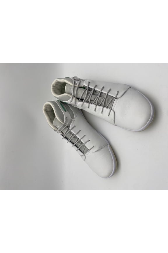 ABRA UNISEX WHITE LEATHER WATERPROOF HIGH TOP SNEAKERS