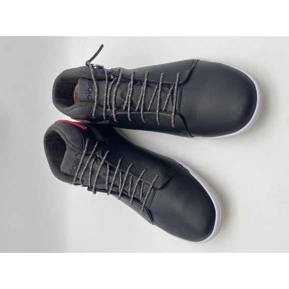 PLAE ABRA WATER PROOF MID TOP BLACK LEATHER SHOES