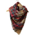 thumbnail image 1 of PLAID BLANKET SCARF - HAZELNUT, 1 of 2