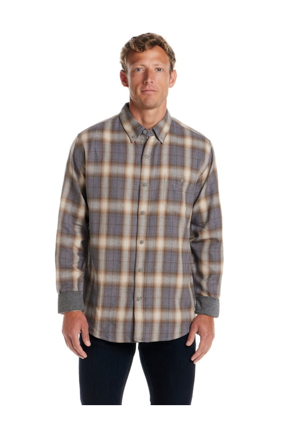 Men's Long Sleeve Button Down Traditional Plaid Flannel