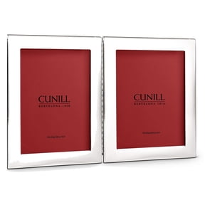PLAIN Fine Sterling 5x7 Hinged Double frame by Cunill - 5x7