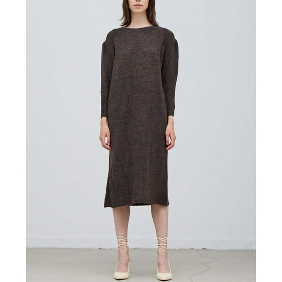 PLAIN SWEATER MIDI DRESS