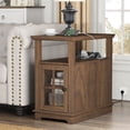 thumbnail image 1 of PLAMLE End Tables for Living Room with Storage Shelf,Narrow Sofa Side Table Slim Chair Side Table Adjustable Feet End table for Bedroom, 1 of 7