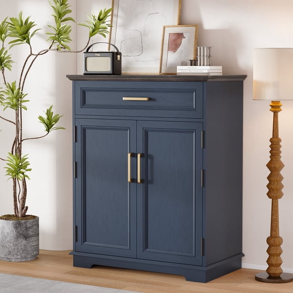 PLAMLE Cabinets End Table Base Cabinets with Scratch-Resistant, Light Wood