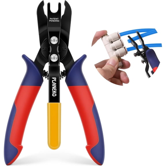 PLANEKO Air Line Pliers Push to Connect Fitting Disconnect Tool for 1/4" 5/16" Pneumatic Hose Quick Connect Fittings Removing Air Line Removal Tool Hose Release Pliers for 6mm 8mm Push Fit Connector