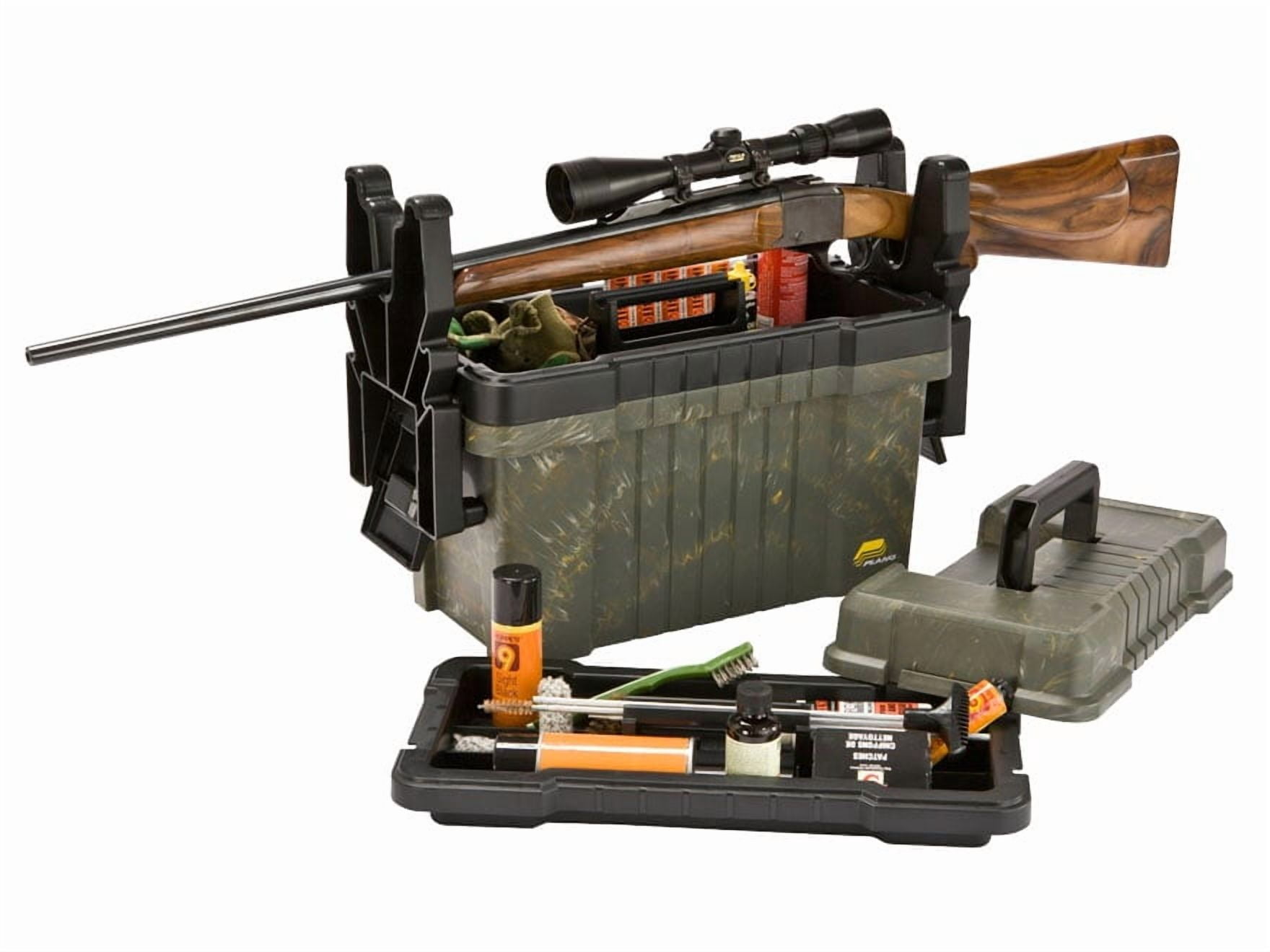 PLANO SHOOTERS TWO TRAYS SHOOTER'S CASE PORTABLE PLASTIC CAMO