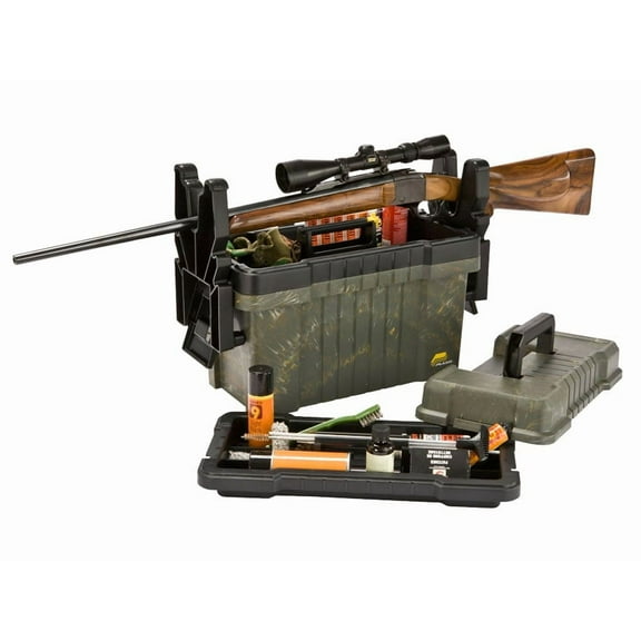 PLANO SHOOTERS TWO TRAYS SHOOTER'S CASE PORTABLE PLASTIC CAMO