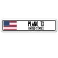 thumbnail image 1 of PLANO TX UNITED STATES Street Sign American flag city country  gift, 1 of 5