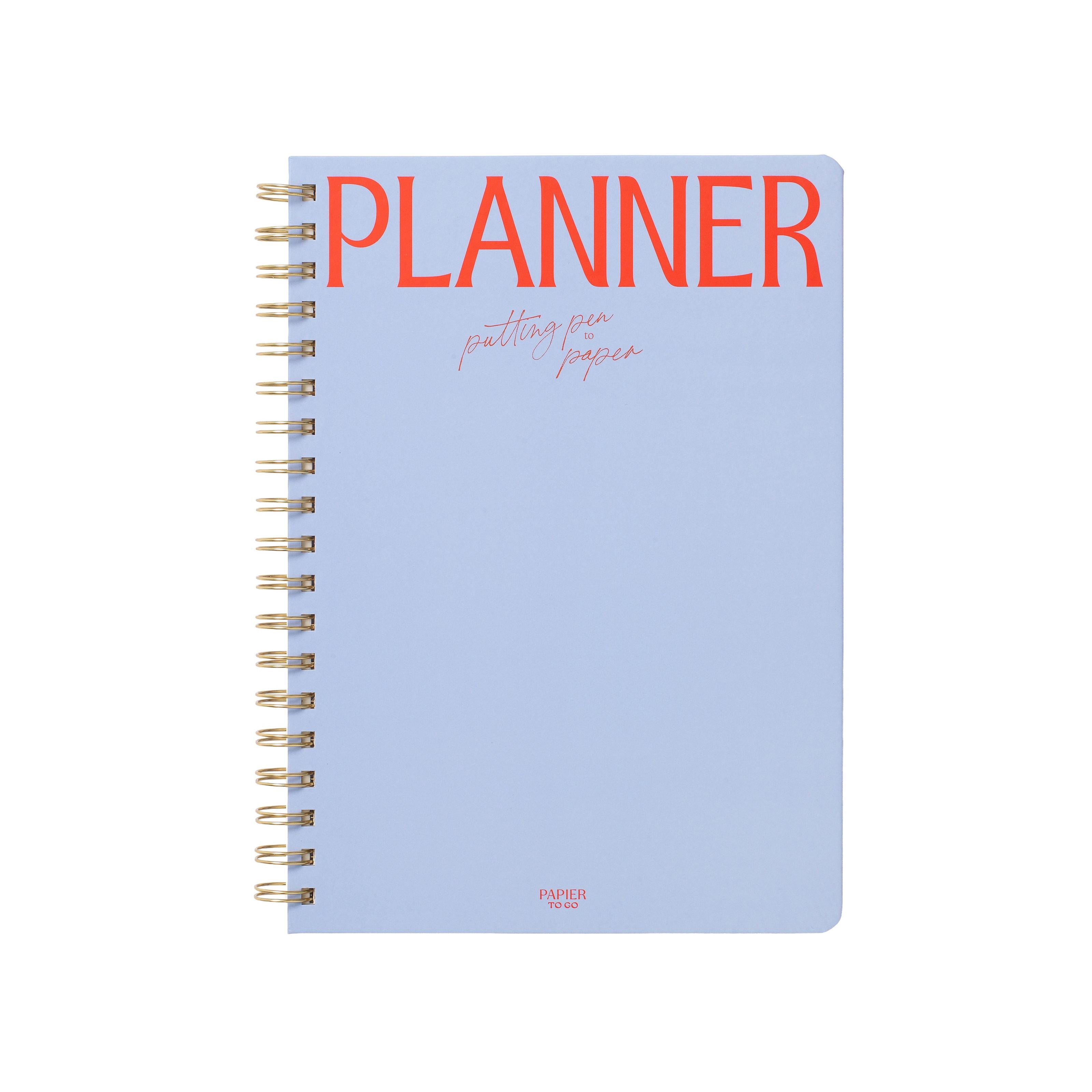Papier To Go Undated Productivity Planner, Spiral B5,  7.1 x 10", Plans in Script, Purple