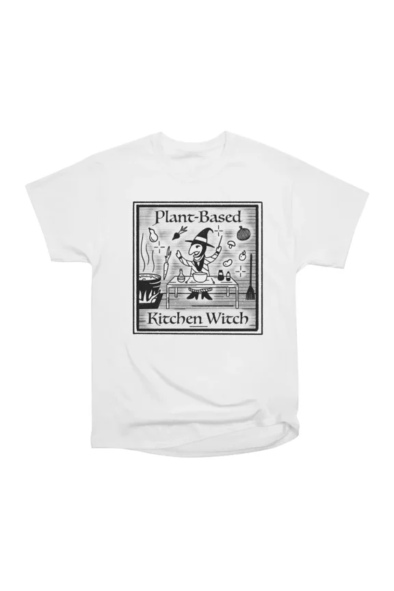 PLANTBASED KITCHEN WITCH T-Shirt Tee Gift For Him Merch For Her Apparel For Friend