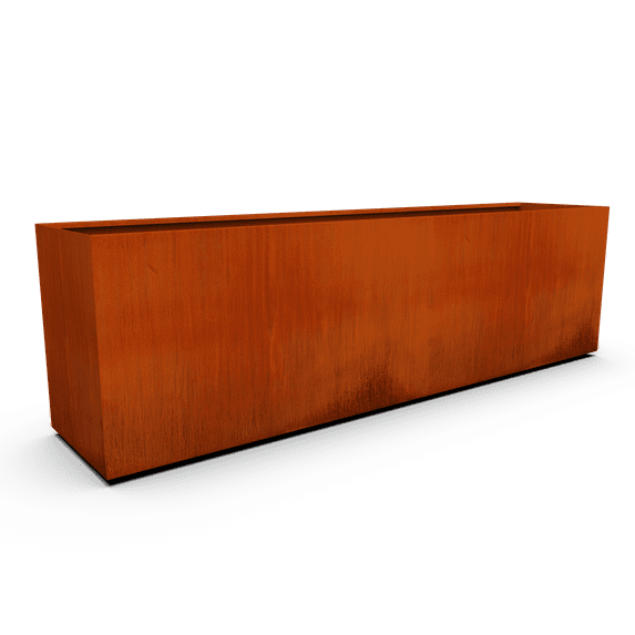 PLANTERCRAFT Corten Steel metal planter box, Rectangular sizes, Modern garden steel planters For Commercial And Residential Outdoor Use.