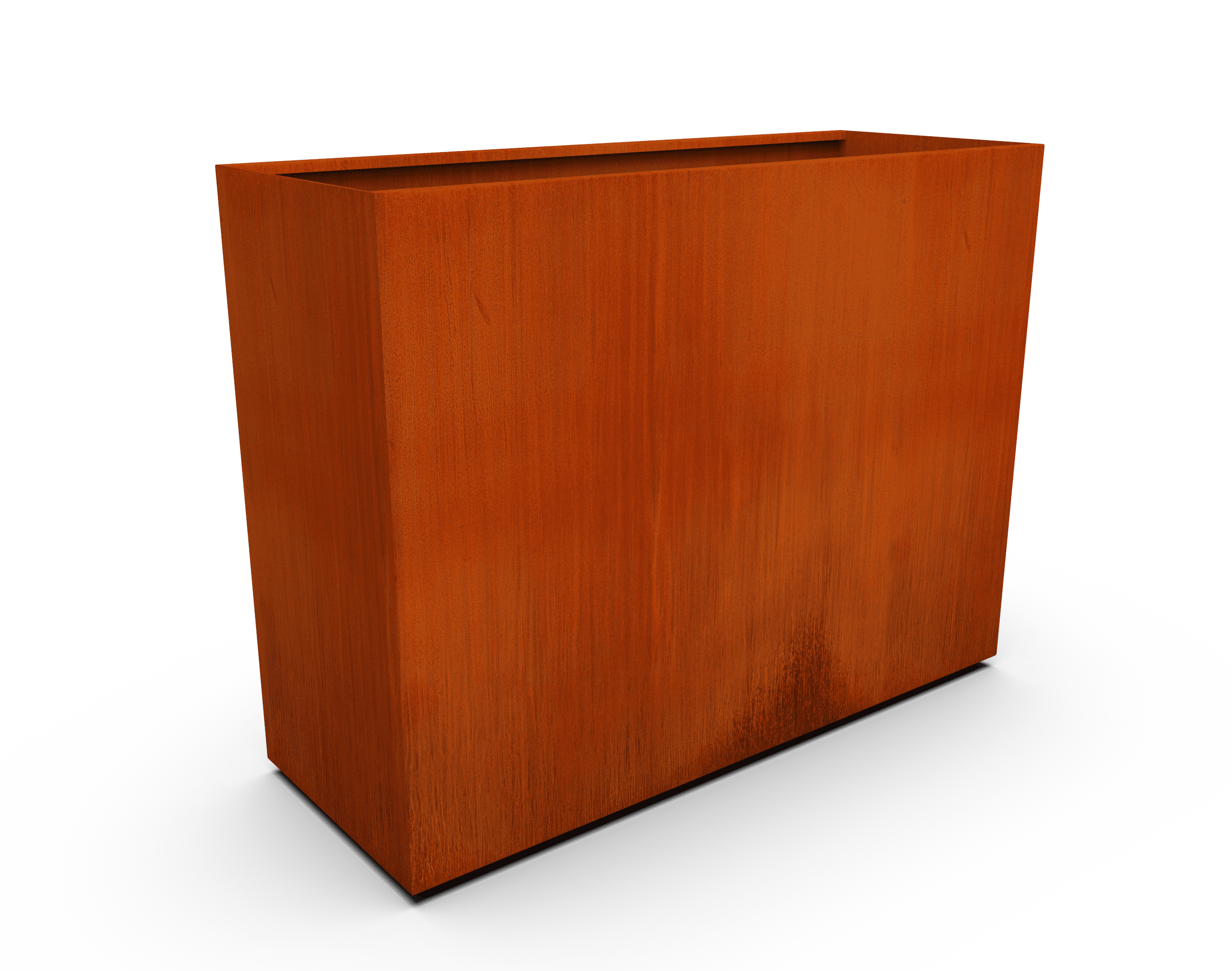 Steel Planting Containers PLANTERCRAFT Corten Steel metal planter box, Rectangular sizes, Modern ...