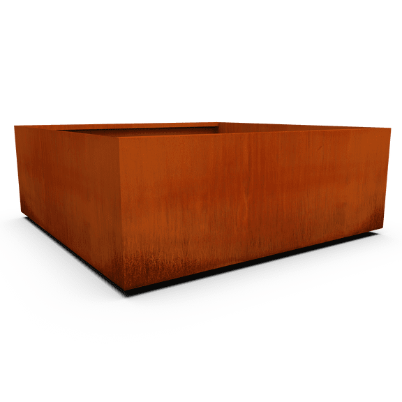 PLANTERCRAFT Corten Steel metal planter box, Square & Cube sizes, Modern garden steel planters For Commercial And Residential Outdoor Use.