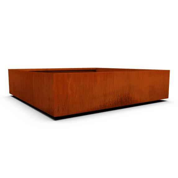 PLANTERCRAFT Corten Steel metal planter box, Square & Cube sizes, Modern garden steel planters For Commercial And Residential Outdoor Use.