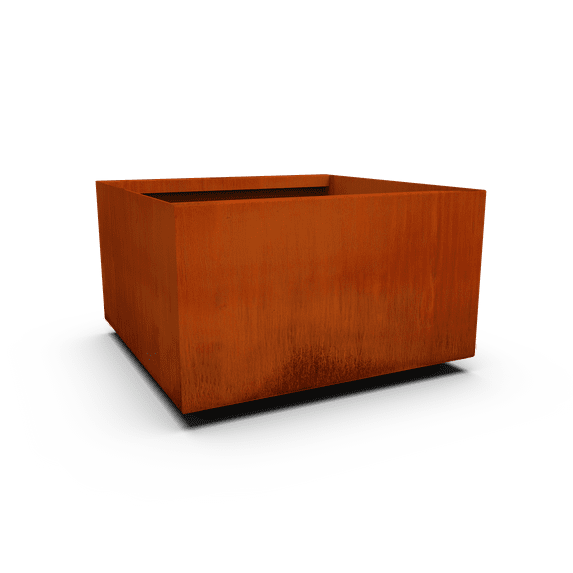 PLANTERCRAFT Corten Steel metal planter box, Square & Cube sizes, Modern garden steel planters For Commercial And Residential Outdoor Use.