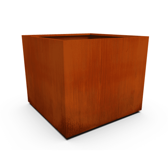 PLANTERCRAFT Corten Steel metal planter box, Square & Cube sizes, Modern garden steel planters For Commercial And Residential Outdoor Use.
