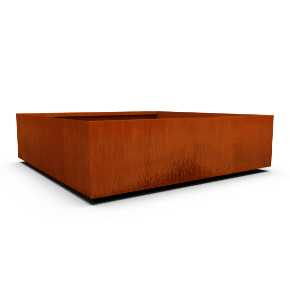 PLANTERCRAFT Corten Steel metal planter box, Square & Cube sizes, Modern garden steel planters For Commercial And Residential Outdoor Use.