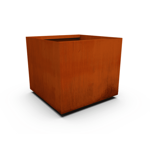 PLANTERCRAFT Corten Steel metal planter box, Square & Cube sizes, Modern garden steel planters For Commercial And Residential Outdoor Use.
