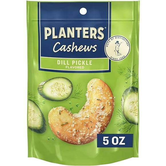 PLANTERS Cashews Dill Pickle - Trail Mix Snack Packs - Snacks with Dill Pickle, Snack Pack, Party Trail Mix, 5 Oz Bag, Pack of 1( Pack of 2 )