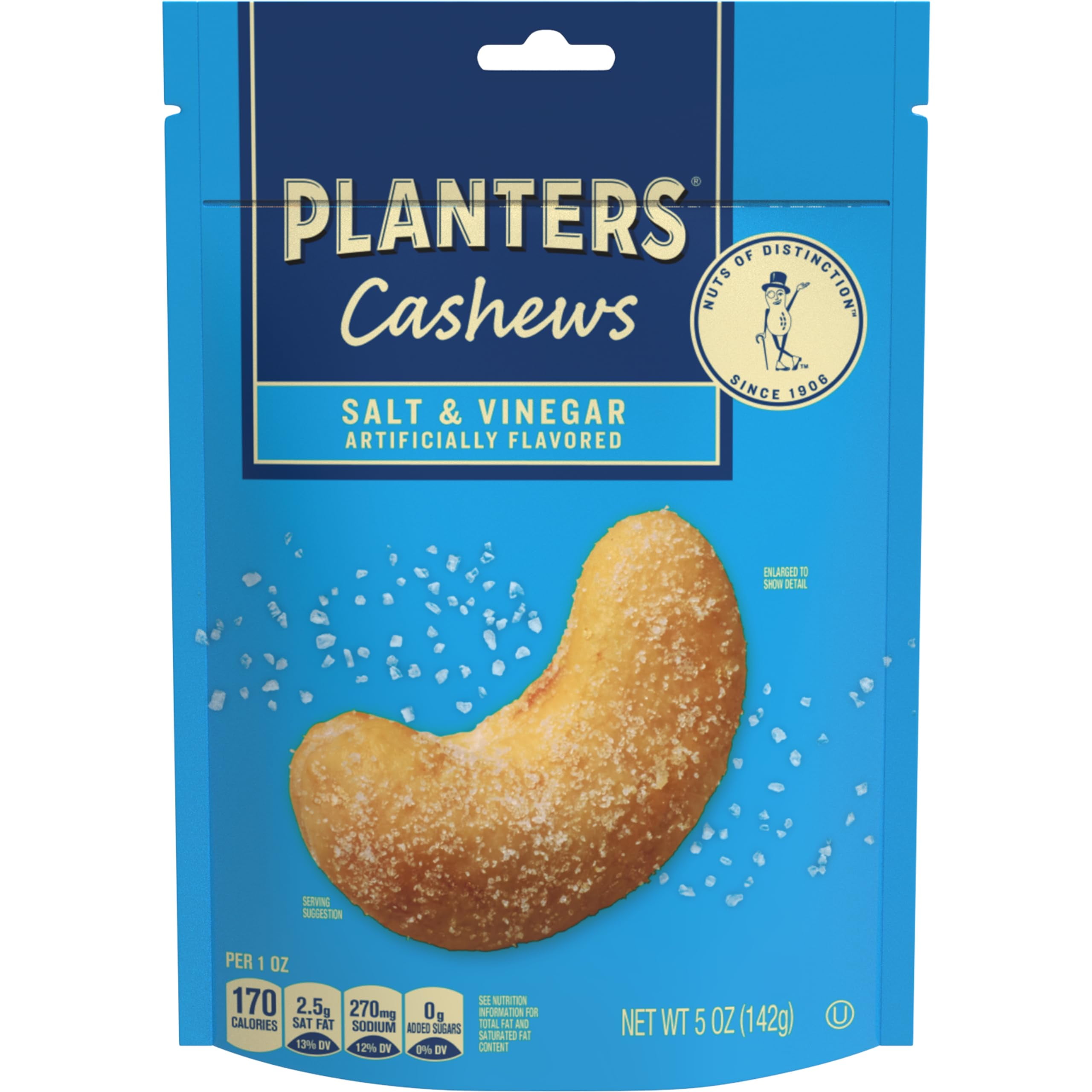 PLANTERS Cashews Salt and HYZ1 Vinegar, 5oz Bag