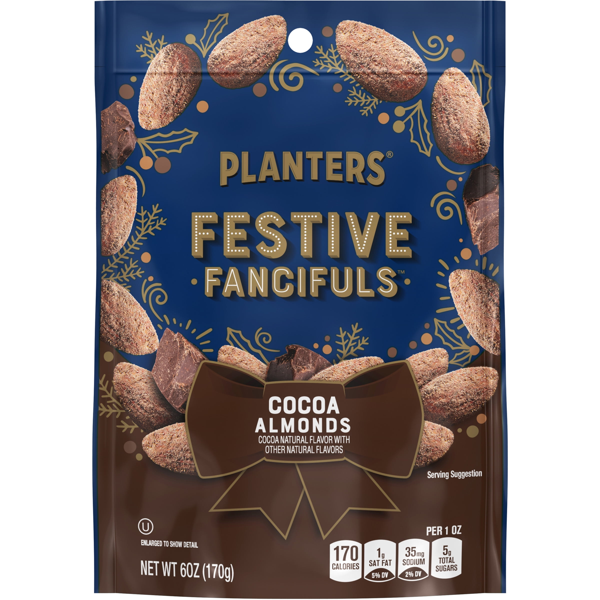 PLANTERS Dark Chocolate Flavored Roasted Cocoa Almonds, 6 oz