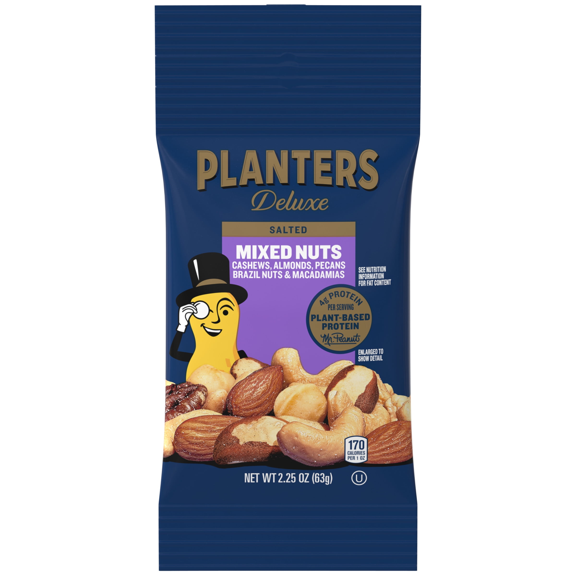 PLANTERS Deluxe Mixed Nuts with Cashews, Almonds, Pecans, Brazil Nuts