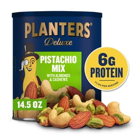 PLANTERS Deluxe Unsalted Mixed Nuts, 15.25 oz Steel Can - Walmart.com