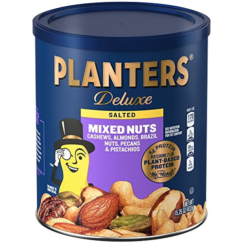PLANTERS Deluxe Salted Mixed Nuts, 15.25oz, Party Snacks - Walmart.com