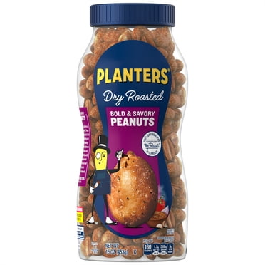 Great Value Dry Roasted Peanuts 16 oz with Sea Salt, High Protein and ...