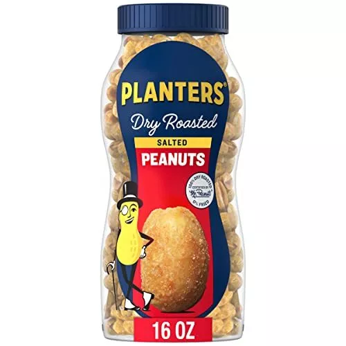 PLANTERS Dry Roasted Peanuts 16 oz. Resealable Plastic Jar