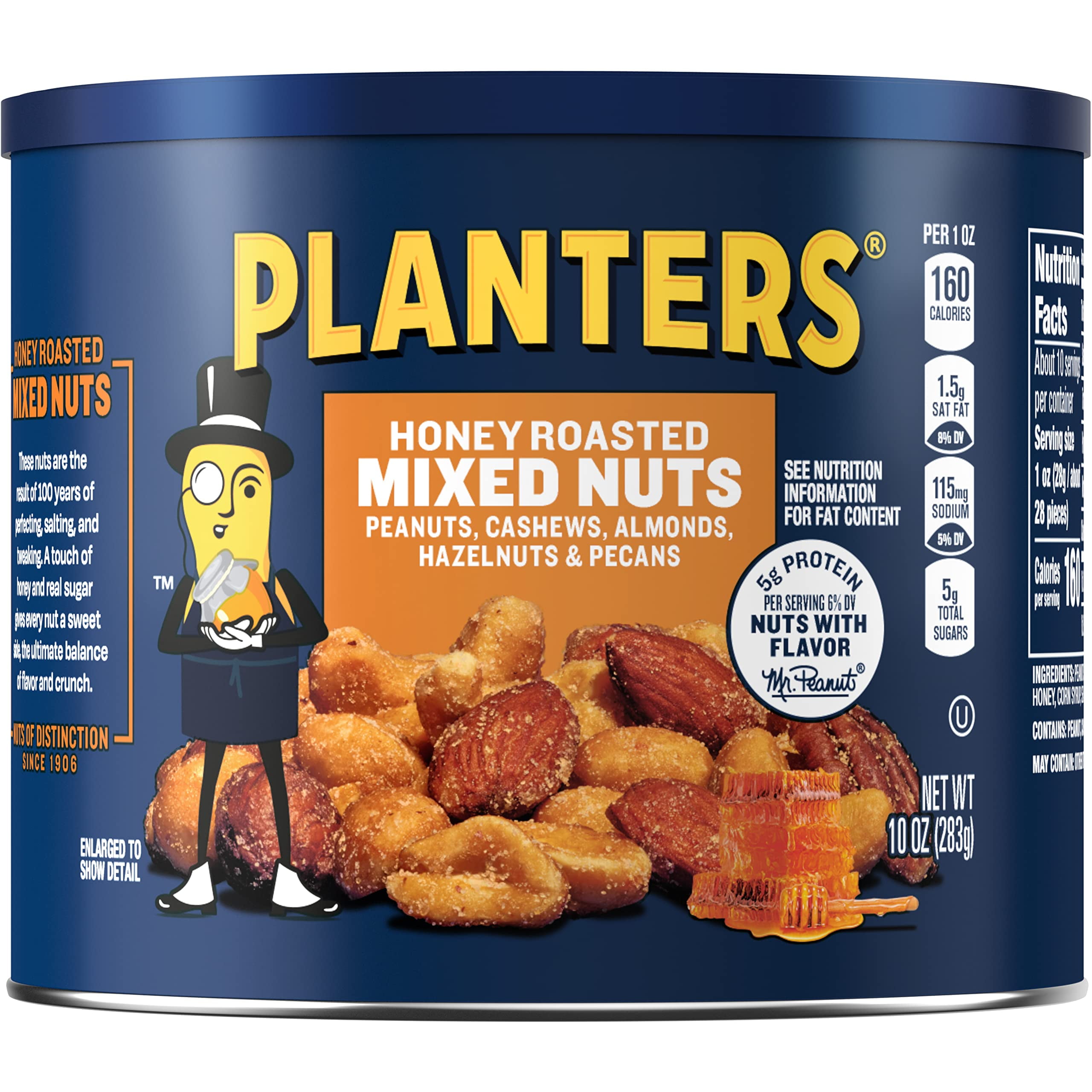PLANTERS Honey Roasted Mixed Nuts, 10 oz., 6pack
