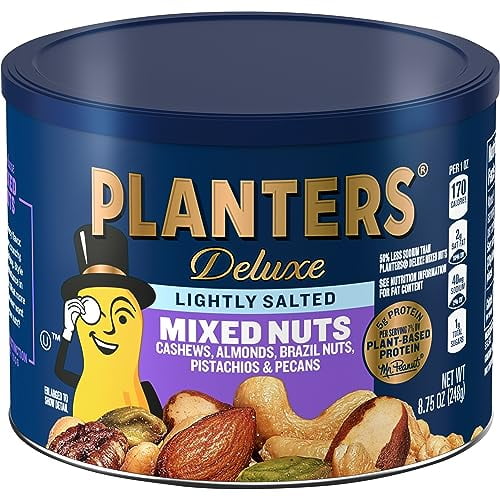 PLANTERS Lightly Salted Mixed Nuts, 8.75 oz canister