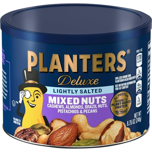 PLANTERS Lightly Salted Mixed SE33Nuts, 8.75 oz canister