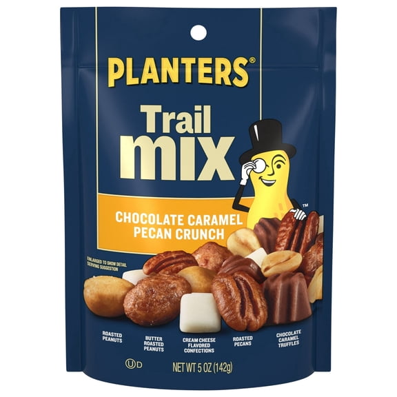 PLANTERS Peanut Butter Chocolate Trail Mix with Honey Roasted Peanuts, Peanut Butter M&M'S Chocolate Candies, Peanut M&M'S Peanut Chocolate Candies and Cocoa Almonds, 6 oz Bag